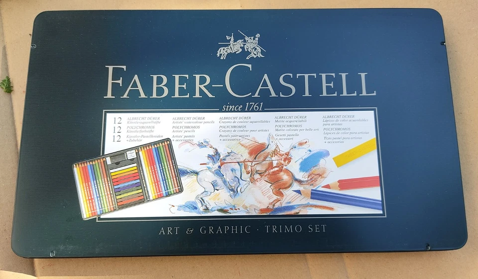 Faber Castell Art Set Künstlerfarbstifte Aquarellstifte Pastell 38 Artikel - Bild 4 von 4