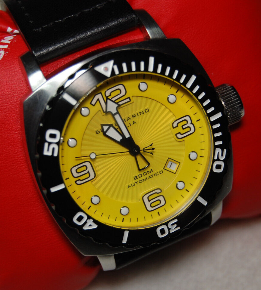 Sottomarino Italia Stella Marina Yellow Diver Miyota 21 Jewels