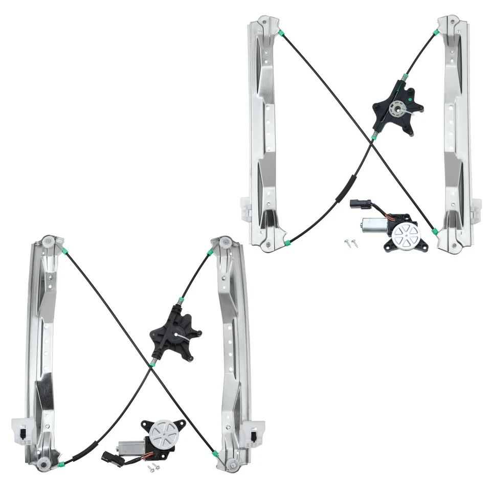 Regulador de ventana delantera 2 piezas con motor de 6 pines para Chrysler Town & Country Ram C/V Foto 2 de 4