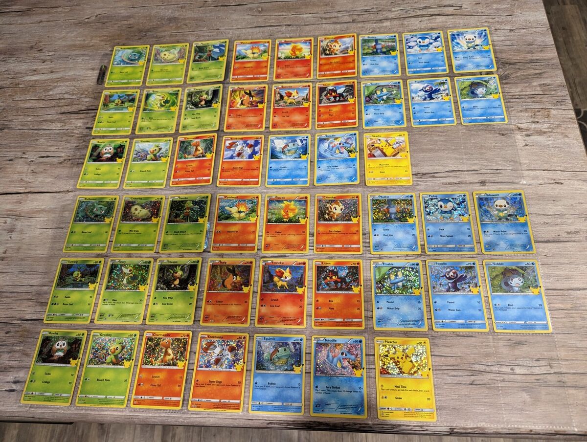 2021 Pokemon McDonalds 25th Anniversary Cards All 50 HOLO &Non Complete  your Set