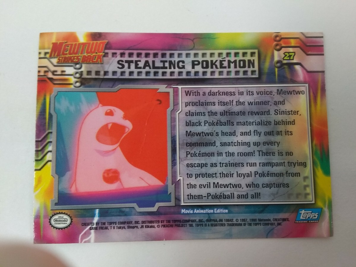 Topps Mewtwo Strikes Back #27 Stealing Pokemon, Pokemon Card | eBay