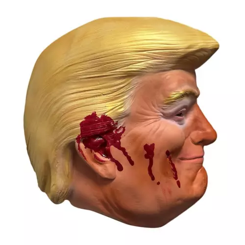 Shooting Bleeding Donald Trump Mask Halloween Rubber Realistic Face Mask -Adult - Picture 4 of 12