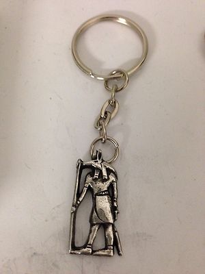 Schlüsselanhänger Anubis R201 englisches Zinn Emblem auf einem geteilten Ring