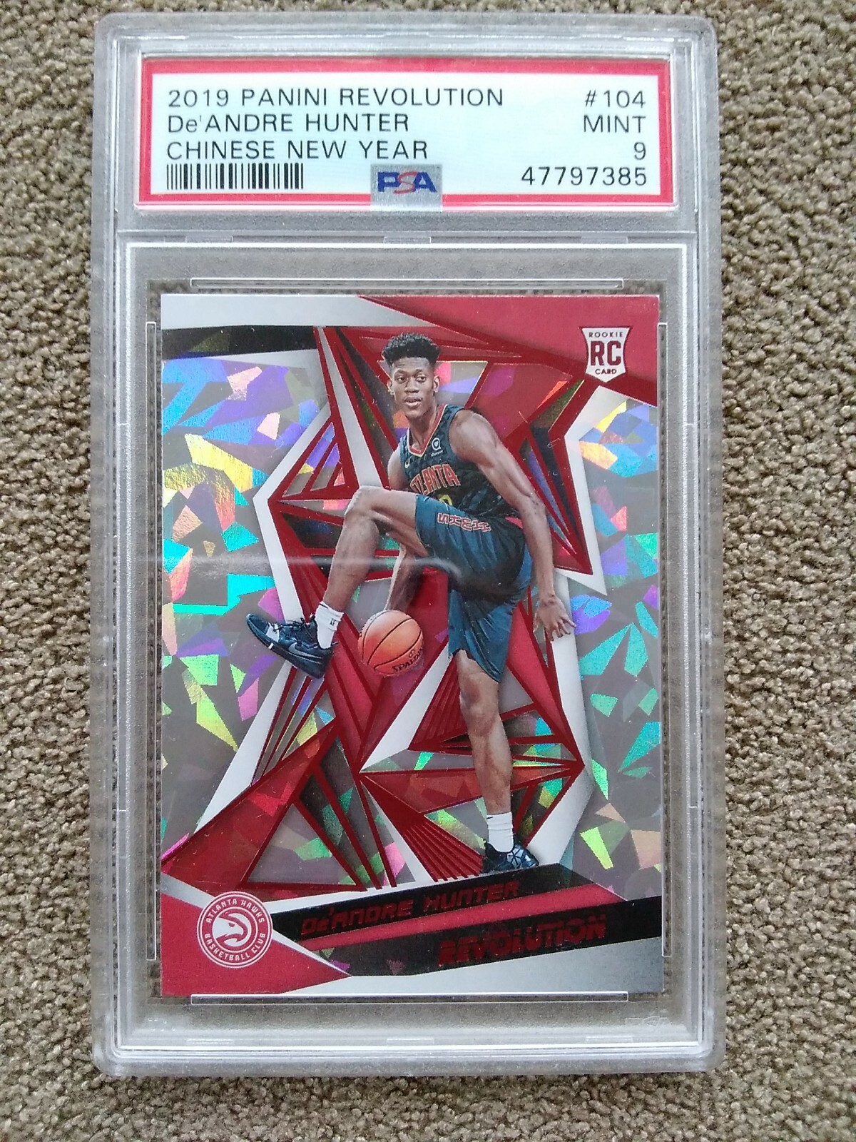 2019 Panini Revolution Chinese New Year De'Andre Hunter #104 PSA 9 ROOKIE