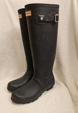 Women’s Navy Blue Pull On Hunter Rain Boots Size 8