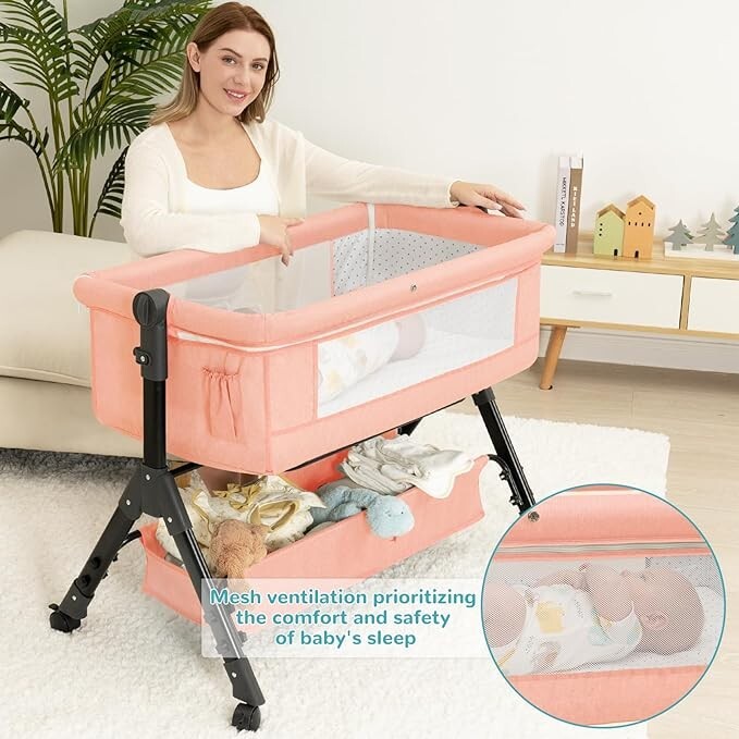 3in1 Baby Bassinet Bedside Sleeper Portable Baby Crib
