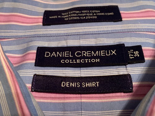Daniel Cremieux Collection Dress Button Shirt 17.5" x 36" - Picture 2 of 8