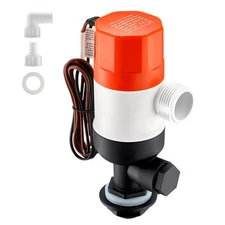 Livewell Pump for Boat 12V 800 GPH Livewell Aerator Pump Straight 2 Inlets