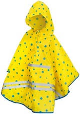 ROTH Kinder-Regenponcho ReflActions "Roar" gelb/blau