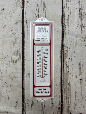 VTG McAdoo Lumber Co Building Materials McAdoo PA Advertising Thermometer Sign