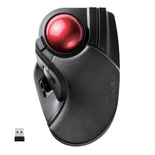 ELECOM HUGE Trackball, 2.4GHz Wireless USB, Index Finger Wireless, Black