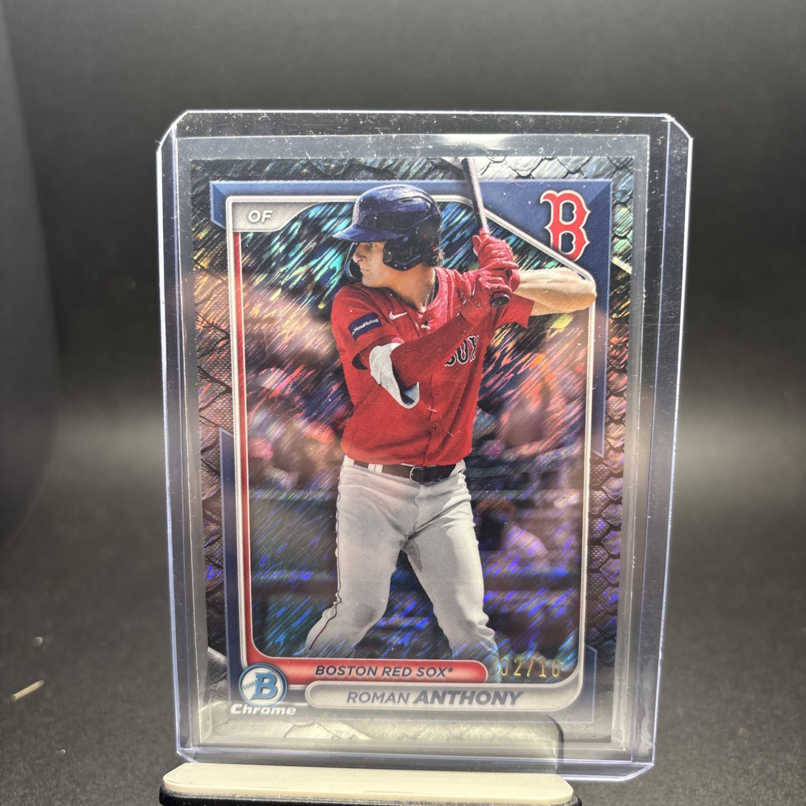 2024 Bowman Chrome - Roman Anthony #BCP-235 Black Reptilian Refractor /10 (RC)