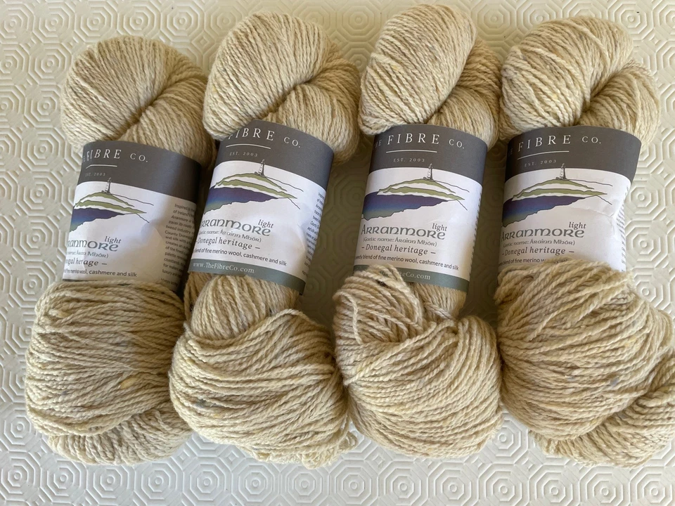 The Fibre Co Arranmore Light DK Yarn in St Claire, Cream Tweed Lot of 5 - Image 2 of 4