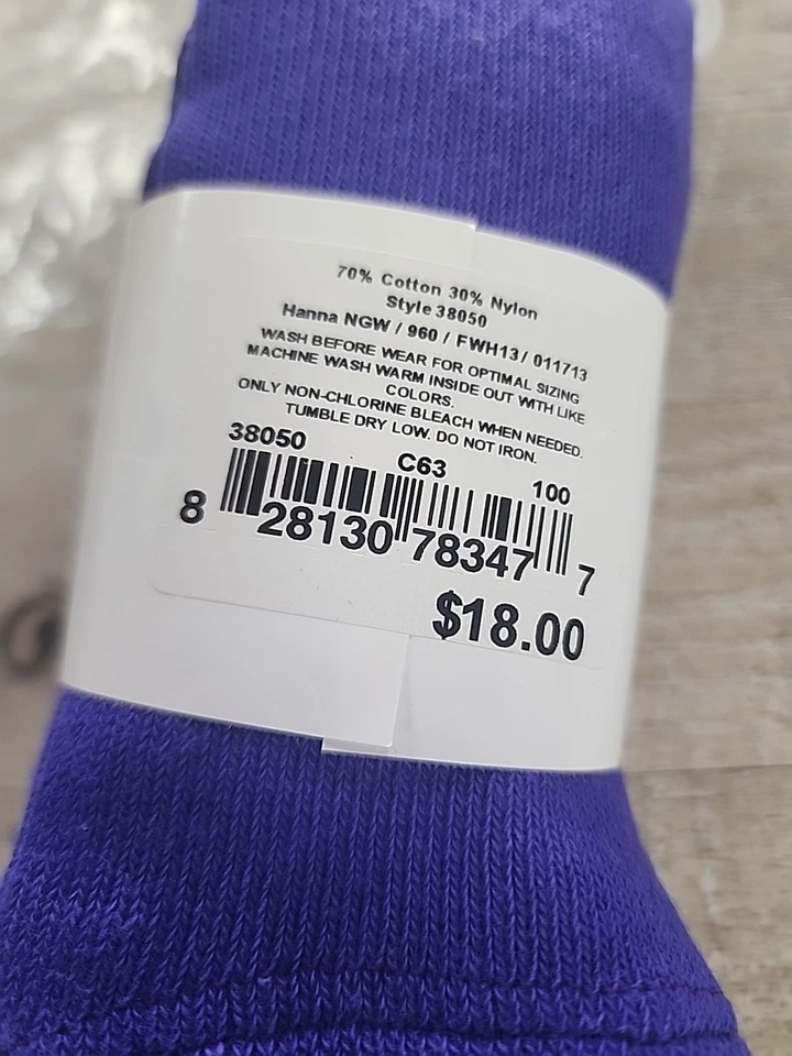 Medias Hanna Andersson Basics púrpura con patas talla 4 100 NUEVAS para niñas Foto 2 de 3