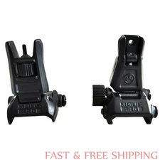 1 Pair T actical Low Profile Metal Sights Folding Iron Front & Rear Set For Game