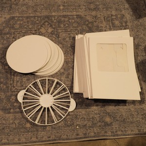 10x10x5 inch Cake Boxes (24), Cake Cutter, and 9 inch Rounds (20)  