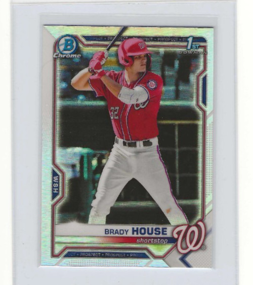 2021 Bowman Chrome Draft BDC-186 BRADY HOUSE REFRACTOR 1st Bowman Card ~🔥🔥🔥
