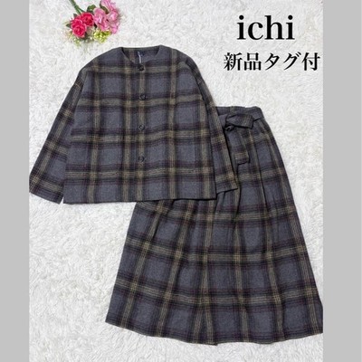 ichi collarless jacket and pants set wool fashion women brand new free size rare