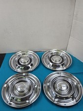 Vintage 4 1958 Olds Oldsmobile Super Dynamic Oem Black Ring Hub Caps 14 Used