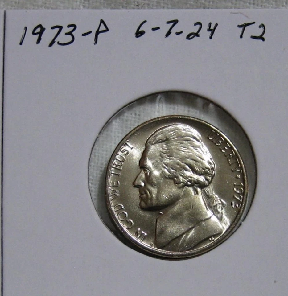 1973-P FIVE (5) FULL STEP (FS)  BU GEM JEFFERSON NICKEL L@@@@K AT THIS BEAUTY - Image 3 of 4