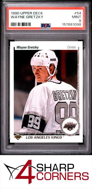 1990 UPPER DECK #54 WAYNE GRETZKY KINGS HOF PSA 9