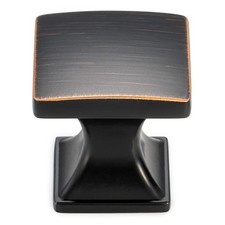 10 Pack Oil Rubbed Bronze Cabinet Knobs Square Single Hole Pull K09