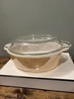 Vintage Anchor Hocking Fire King Peach Luster Casserole Dish w/Lid 467