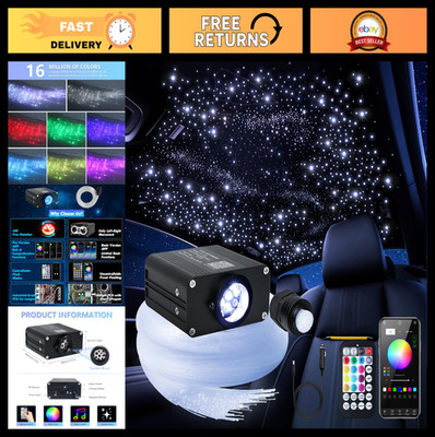 16W RGBW Fiber Optic Star Light Kit for Car & Home - Twinkle, Sound Activated, R