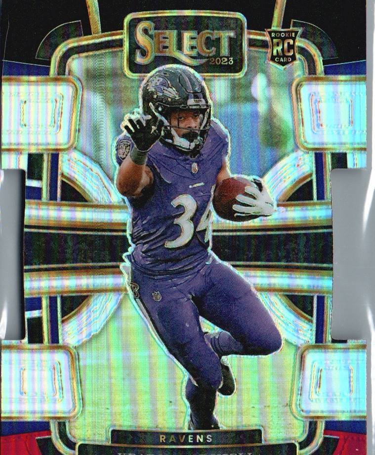 2023 Panini Select #10 Keaton Mitchell Black and Red Prizms Die Cuts