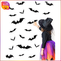 3D FledermäUse Wandaufkleber 60 StüCk Halloween Dekoration Fenster Wand Party