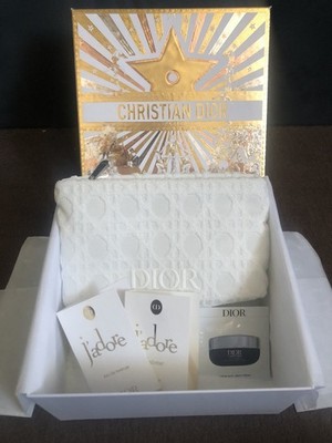 CHRISTIAN DIOR   Beutel - weiß strukturiert - Kulturbeutel Beauty Kosmetiktasche OVP