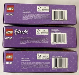 Lego Friends Collection - Lego 41086, Lego 41090 And Lego 41098 Brand And Sealed