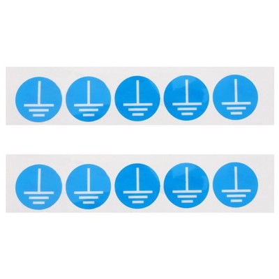 10 Pcs Grounding Wire Marking Electrical Sticker Symbol Stickers