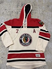 Brent Seabrook Chicago Blackhawks NHL Old Time Hoodie Jersey Style Men's Large