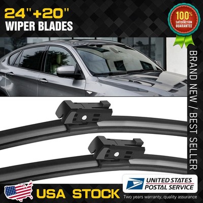 Silicone wiper blades are used in front of both the driver and passenger 24''+20''