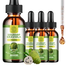 Pure Soursop Graviola Extract Liquid Drops Support Regeneration, Immune Boost