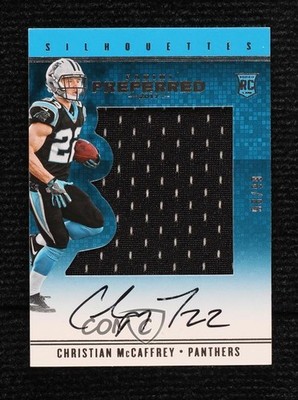 2017 Panini Preferred Silhouettes 98/99 Christian McCaffrey Rookie Auto RC 0xu5