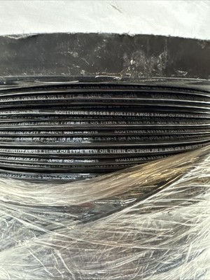 Southwire E51583 Type Black Wire 12 AWG, 100 