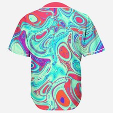 Custom Name - Liquid stranger crazy acid psychedelic rave Baseball Jersey