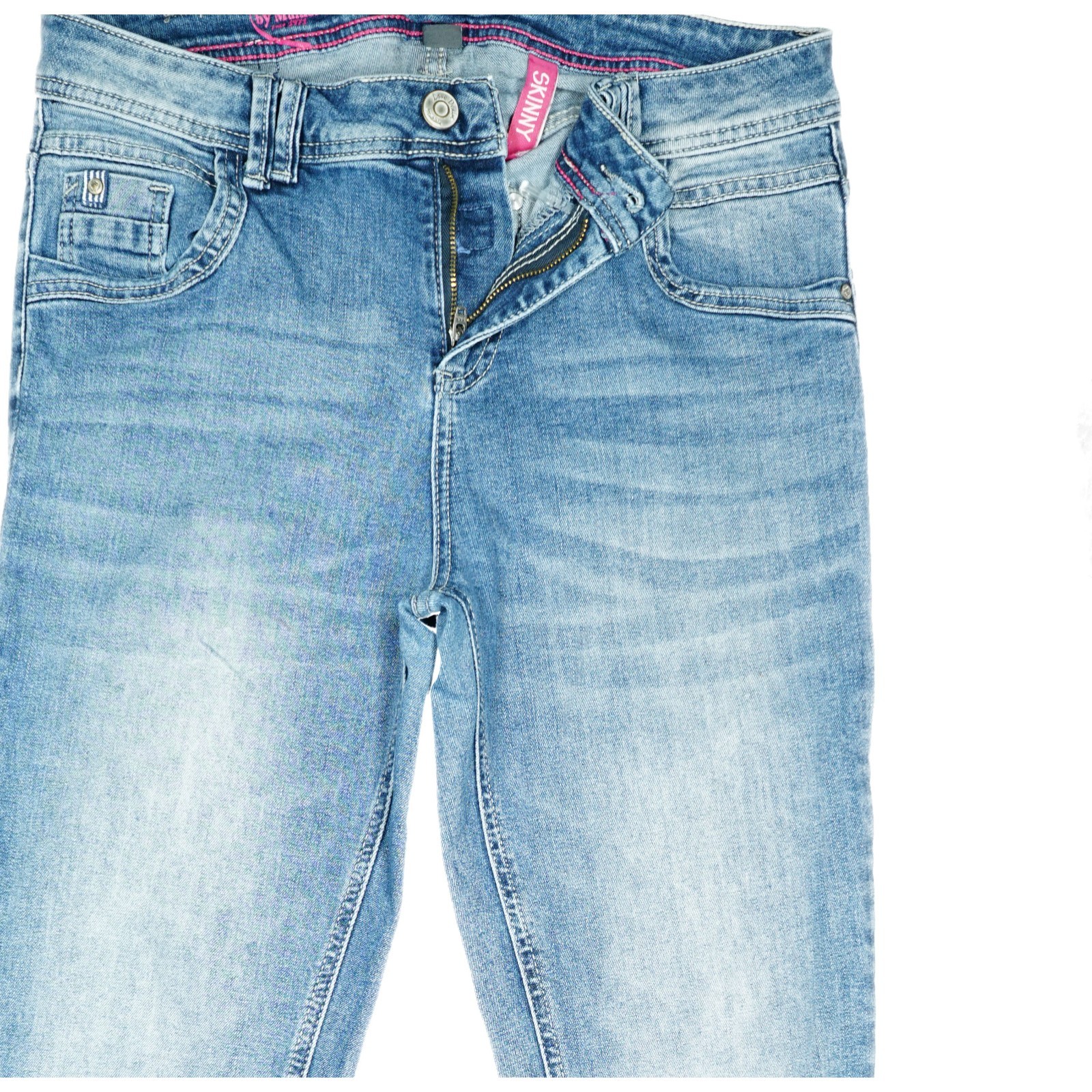 Multiblu 40 L34 Jeans Trousers H. Blue Womens Stretch Skinny Slim Leg High Ri... image 2