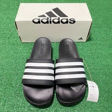 Size 8 - Adidas Adilette Comfort Slide Sandals Core Black Cloud White GZ5891