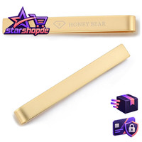 Krawattennadel Herren GläNzend-Silber 5,4Cm Krawattenklammer Tie Clip 2,12 Zoll