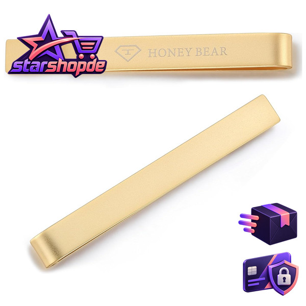 Krawattennadel Herren GläNzend-Silber 5,4Cm Krawattenklammer Tie Clip 2,12 Zoll-image