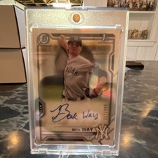 2021 Bowman Chrome Beck Way #CPA-BW Refractor /499 Rookie Autograph Yankees