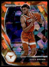 2021-22 Panini Prizm Draft Picks Prizms Orange Ice Greg Brown III #27 22106
