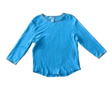 Women’s Quarter-Length Blue Long Sleeve Shirt x Claudia D. (Size Large)