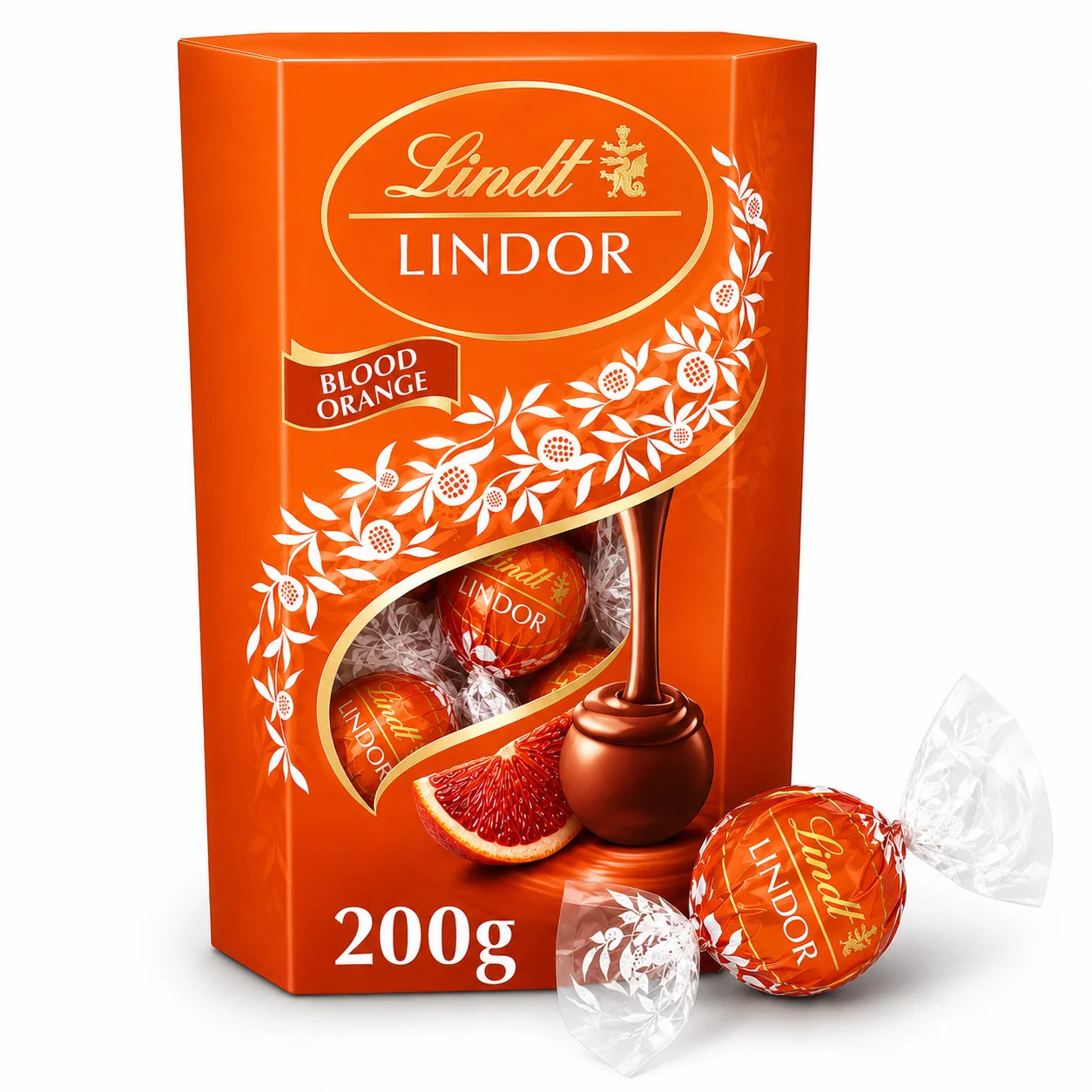 Lindt Lindor Blood Orange Milk Chocolate Truffles Box - Approx 16 balls, 200g - - Image 4