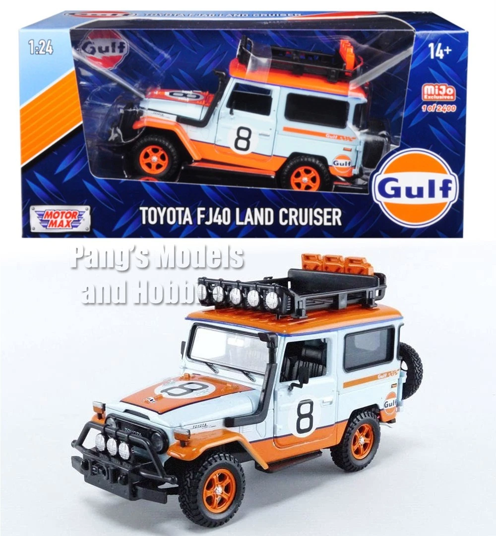 Toyota FJ40 Land Cruiser Gulf #8 1/24 Scale Diecast Metal Car