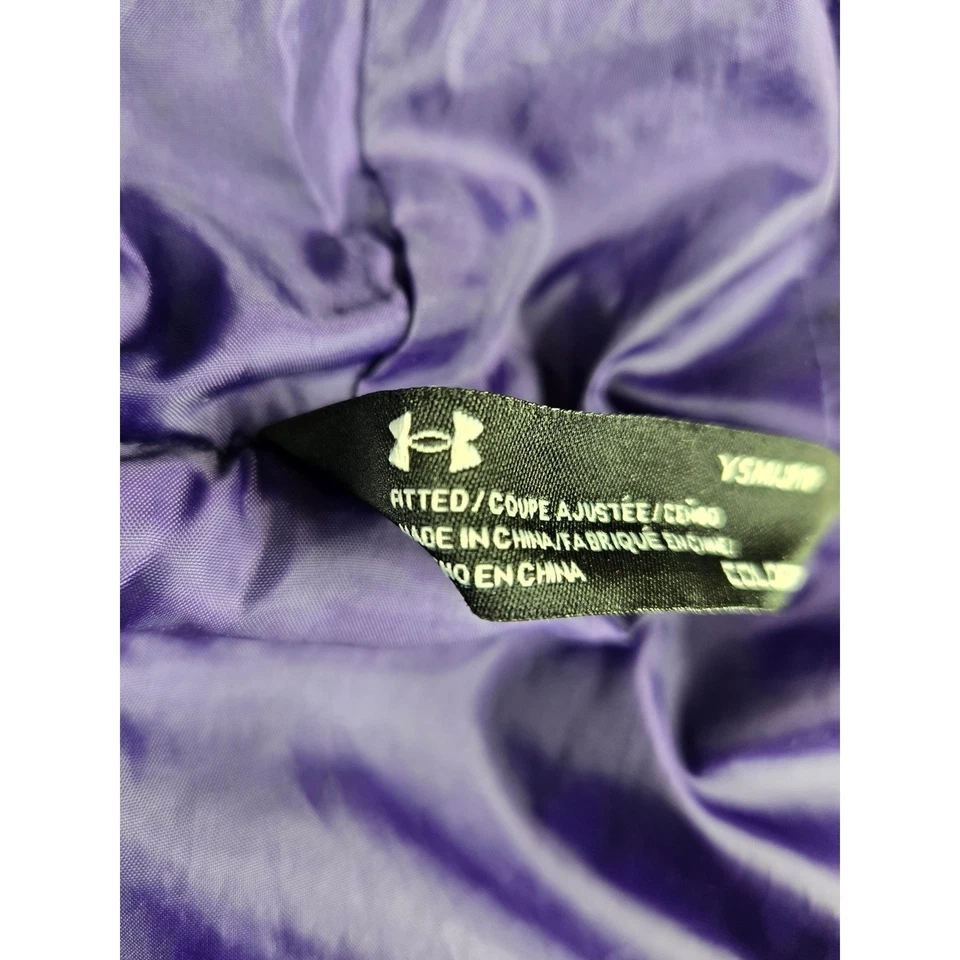 Jaqueta acolchoada Under Armour feminina roxa ColdGear com capuz YSM - Imagem 4 de 4