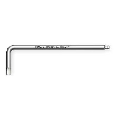 Wera 05022716001 Sae Plain Ball Hex Key Hex Key, 1/4'' Tip Size, 7 1/4 In Long,